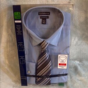Croft & Barrow Men's Blue Shirt & Handcrafted Tie
